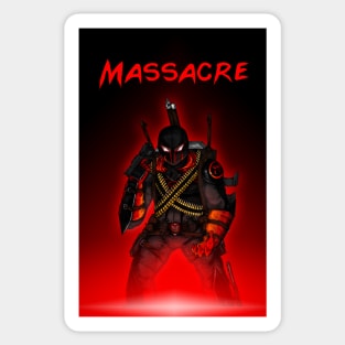 Massacre. Sticker